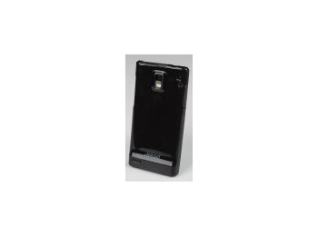 Jekod Protective szilikon tok kijelzővédő fóliával Huawei U9200 P1 Ascend-hez fekete*