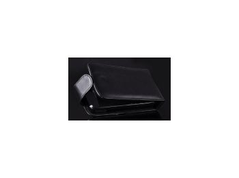 Telone HTC Salsa exclusive lefelé nyíló bőrbevonatos fliptok fekete*
