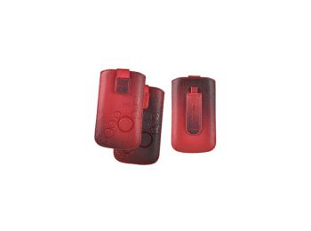 Telone Deko 3 álló bebújtatós bőrtok piros (iphone 4 m