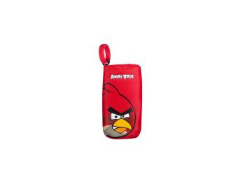 Nokia CP-3007 Angry Birds bebújtatós gyári tok vízhatlan anyagból plüss belsővel piros (iphone 4 méret)**