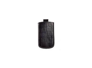 Telone Special Croco álló kihúzhatós bőrtok LG P920 Optimus 3D méretű fekete**