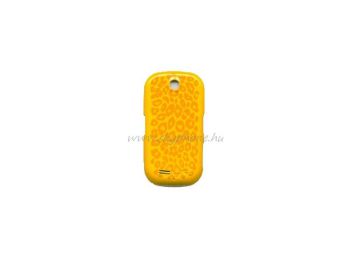 Samsung S3650 Corby akkufedél sárga ocelot mintás*