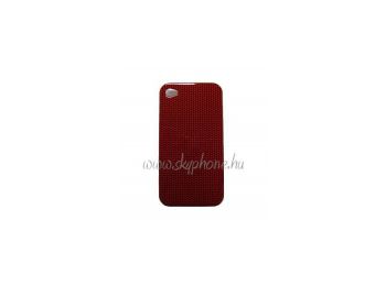 Apple iPhone 4, 4S crystal tok pöttyös piros (24)*