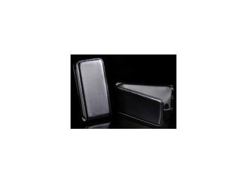 Telone Slim lefelé nyíló bőrbevonatos fliptok Huawei W1 Ascend fekete*