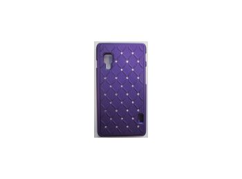 Telone Diamond matt műanyag hátlaptok strasszkövekkel LG E460 Optimus L5 2-höz lila*