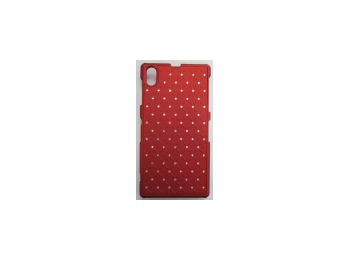 Telone Diamond matt műanyag hátlaptok strasszkövekkel Sony C6903 Xperia Z1-hez piros*