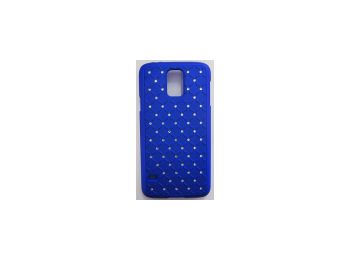 Telone Diamond matt műanyag hátlaptok strasszkövekkel Samsung G900 Galaxy S5-höz kék*