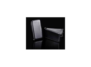 Telone Slim lefelé nyíló bőrbevonatos fliptok Samsung I8580 Galaxy Core Advance fekete*