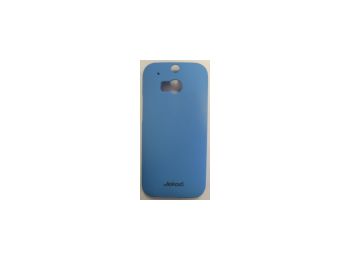 Jekod Super Cool matt műanyag hátlaptok kijelzővédő fóliával HTC M8 One 2-höz kék*
