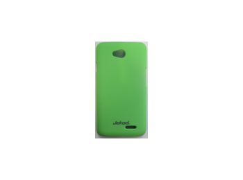 Jekod Super Cool matt műanyag hátlaptok kijelzővédő fóliával LG D325 Optimus L70 Dual-hoz zöld*