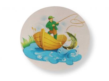 Tortaostya horgász a csónakban