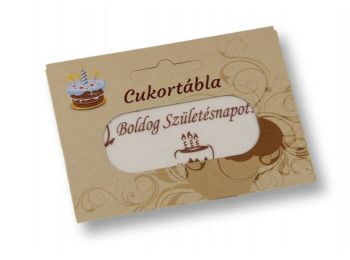 Boldog szülinapot feliratos cukortábla
