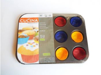 12 adagos muffinsütő 60 db színes muffin paírral