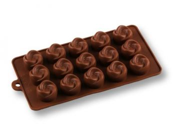 Rózsa alakú szilikon bonbon készítő forma