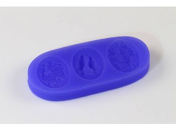 Galambok és rózsacsokor szilikon fondant forma