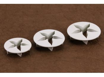 Csészelevél alakú fondant kiszúró 3 db