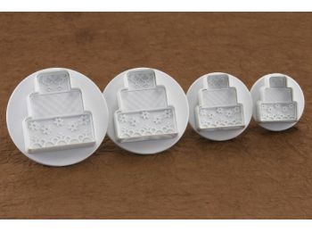 Emeletes torta alakú fondant kiszúró