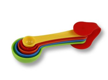 Színes mérőkanál szett akasztóval