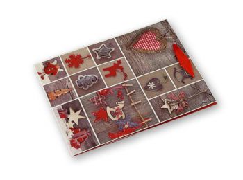 Nagy méretű karácsonyi mintás ajándéktasak