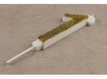 Óriás arany csillámos 1 számgyertya