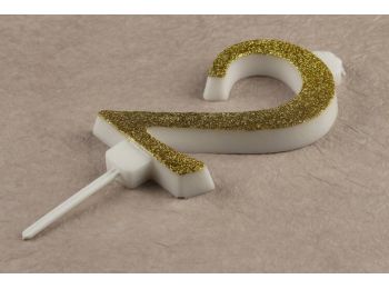 Óriás arany csillámos 2 számgyertya