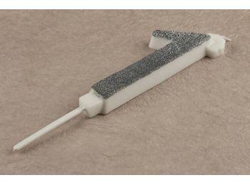 Óriás ezüst csillámos 1 számgyertya