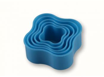 5 részes lekerekített négyzet alakú süti kiszúró