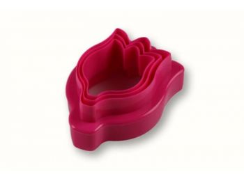 3 részes két oldalú tulipán süti kiszúró készlet