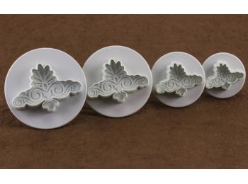 T alakú virág és levél motívum fondant kiszúró készl