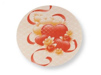 Szív, virág és masni tortaostya