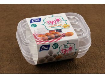 6 db-os műanyag tojástartó doboz