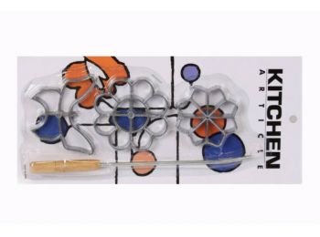 4 részes cserélhető fejű virágfánk sütőforma