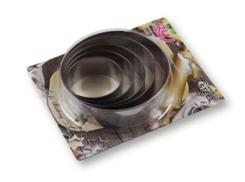 5 részes nagy méretű kerek sütikiszúró készlet