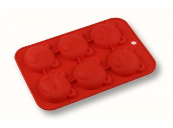 Macifej alakú 6 adagos szilikon muffin forma