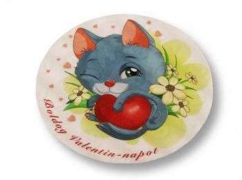 Boldog Valentin napot cicás tortaostya