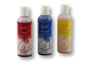 Piros, kék és sárga 3 részes airbrush ételfesték kész