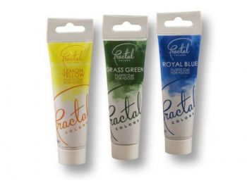 Sárga, fűzöld és kék 3 részes ételfesték gél készl