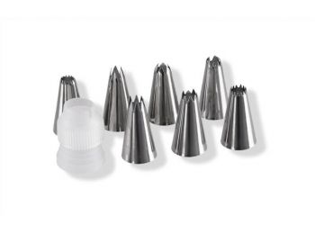 8 részes díszítőcső és csatlakozó készlet habzsákho