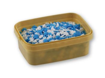 20 dkg kék-fehér hópehely alakú cukorkonfetti