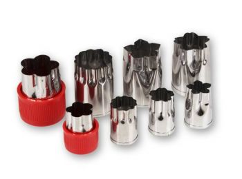 8 részes kis és közepes méretű fém fondant kiszúró k