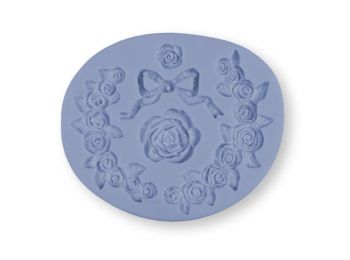 Rózsás tortához szilikon fondant formázó