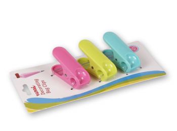 3 db habzsák záró csipesz