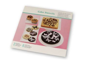 Virágos és pillangós tortastencil készlet
