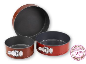 18 cm-es, 22 cm-es és 26 cm-es  tapadásmentes kapcsos tort