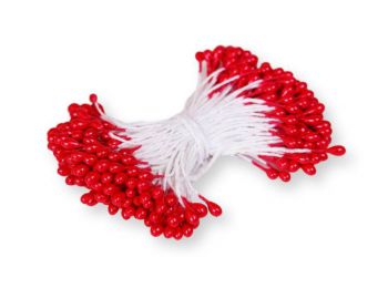 150 szál piros virág porzó tortadíszítéshez 0,3 cm