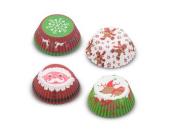 4 -féle színes karácsonyi muffin papír (100 db)