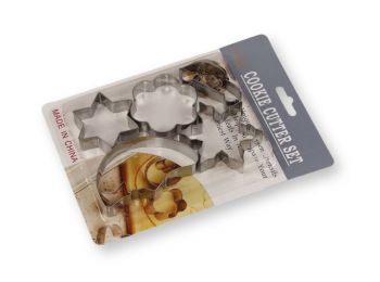 5 részes (autó, hópehely, virág, hold, csillag) aprósü