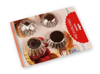 8 részes mini sütőforma készlet 4 -féle C minta