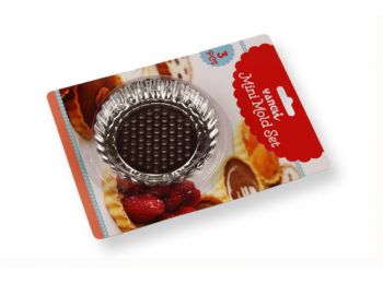 3 részes tartelette sütőforma készlet