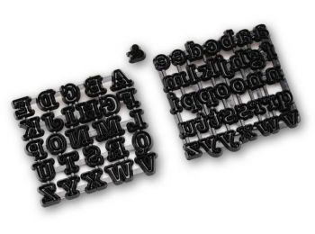 ABC kis- és nagybetűi tortafelirat készítő patchwork fo